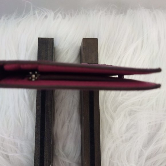 Astounding EUC Hermes LIZARD Bearn Long Wallet Full Inclusion + Bag! Magenta - Picture 6 of 15